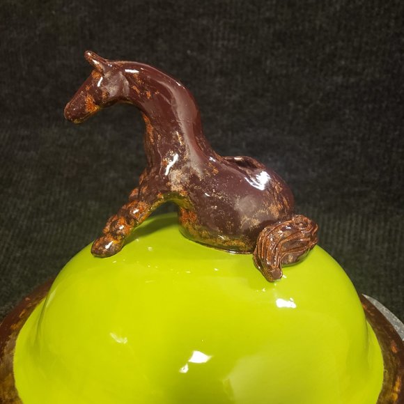 NWT Brown Horse Tagine (For Cooking) Handmade By Giesla Pferdekamper - Picture 3 of 3